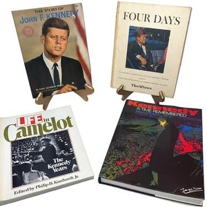 Collector's Set 4 Vintage JFK Books Family Dynasty Historical Presidency Death